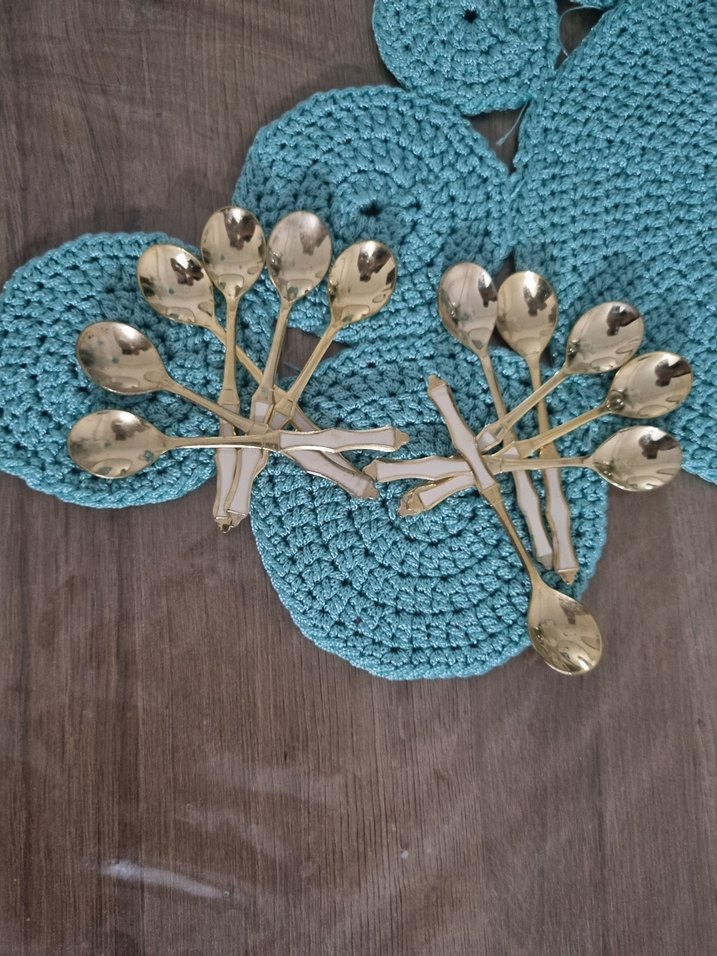 İşlemeli Bohem Turkuaz Amerikan Servisi - Görsel 2