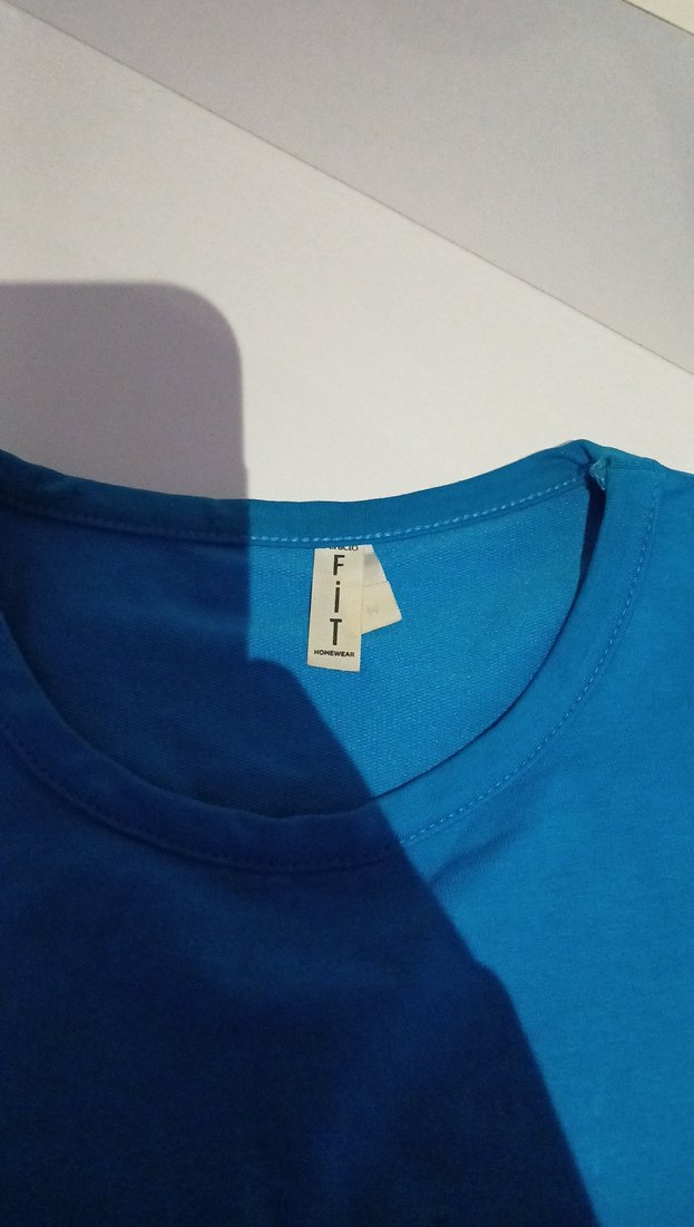 Mavi Kız Tişörtü Baskılı Bisiklet Yaka - Görsel 2