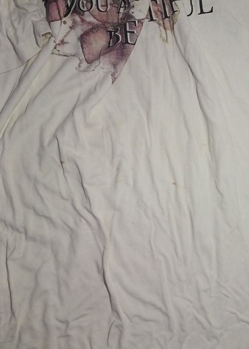 Beyaz Baskılı Hamile Tişörtü, Kısa Kollu - Görsel 3