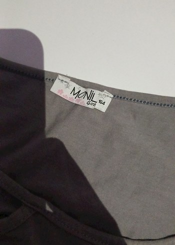 Gri Kısa Kollu Hamile Bluzu - Görsel 3