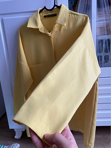 l Beden Sarı gömlek tunik