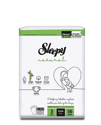 Sleepy 3 numara (48Adet) sleepy 4 maxi (22) adet