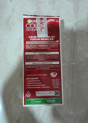 Garnier Color Sensation Saç Boyası 6.35 Küllü Kızıl - Görsel 3