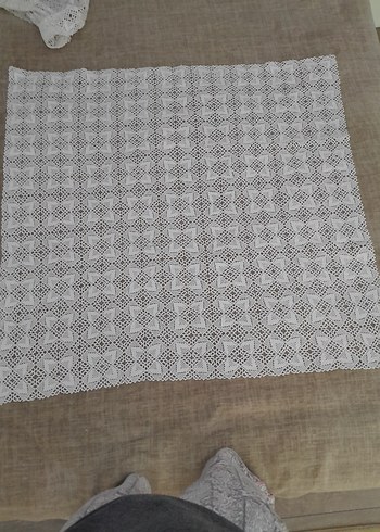 El İşi Beyaz Dantel masa Örtüsü - Görsel 3