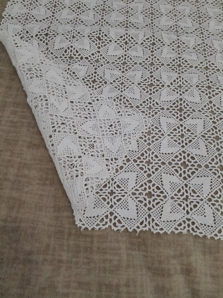 El İşi Beyaz Dantel masa Örtüsü - Görsel 5