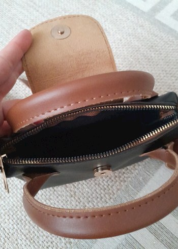 Kahverengi Tokalı Deri Kadın Çanta - Görsel 4