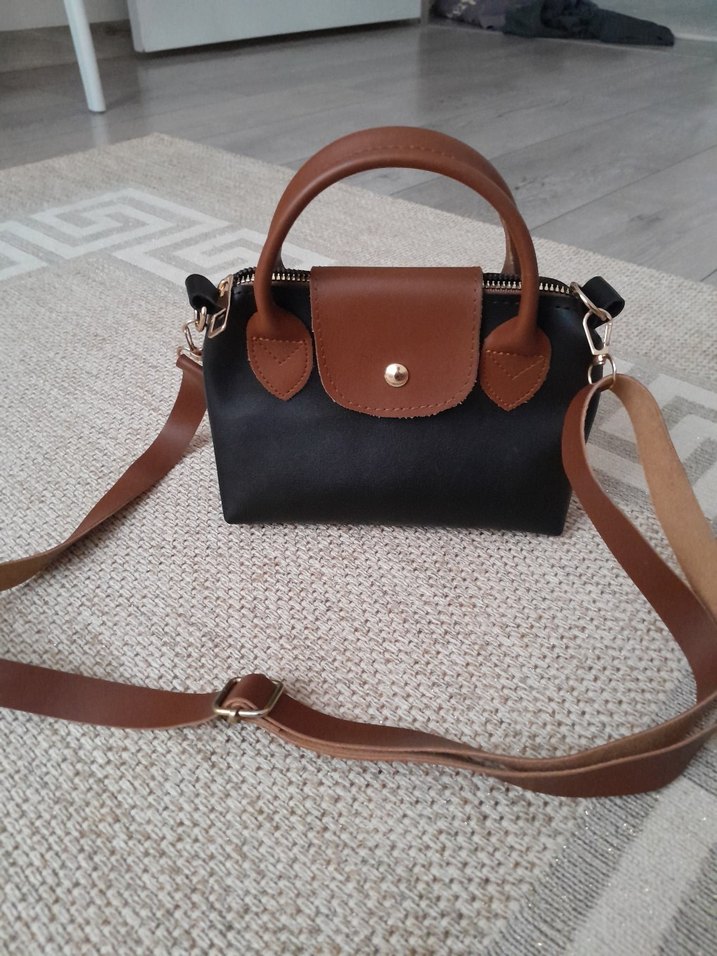 Kahverengi Tokalı Deri Kadın Çanta - Görsel 2