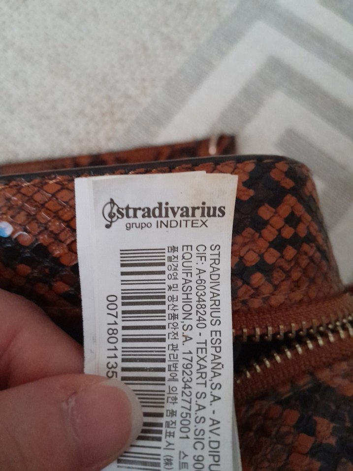 Kahverengi Yılan Desenli Deri Kadın Çanta - Görsel 4