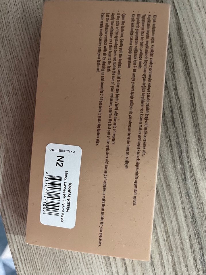 Muson Koyu Bej Takma Kirpik - Görsel 2