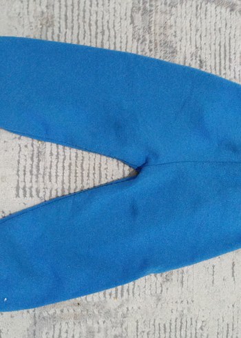 Kadın Mavi Kumaş Pantolon Velcro Detaylı