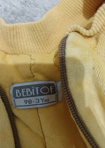 Sarı Fermuarlı Erkek Çocuk Sweatshirt