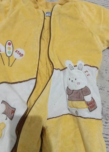24-36 Ay Beden Sarı Fermuarlı Erkek Çocuk Sweatshirt
