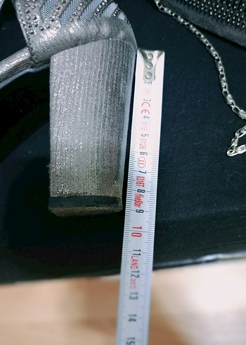 Gri Metal Tokalı Yüksek Topuklu Kadın Abiye Ayakkabı - Görsel 15