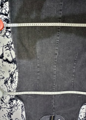 Gri Uzun Denim Kadın Elbise - Görsel 8