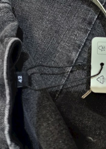 Gri Uzun Denim Kadın Elbise - Görsel 9