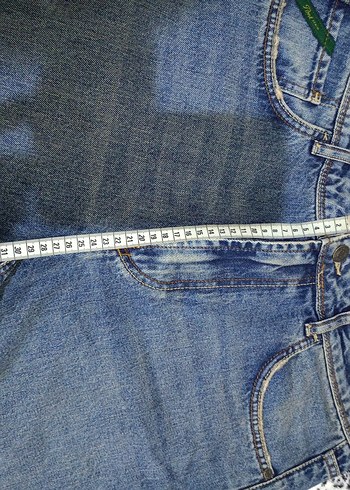 Gri Kemerli Salaş Midi Kot Pantolon - Görsel 4