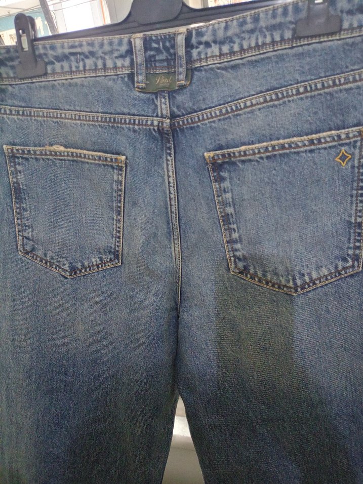 Gri Kemerli Salaş Midi Kot Pantolon - Görsel 3