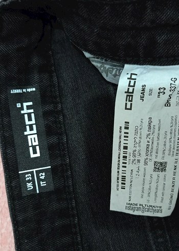 Erkek Siyah Bol Kesim Denim Pantolon - Görsel 5