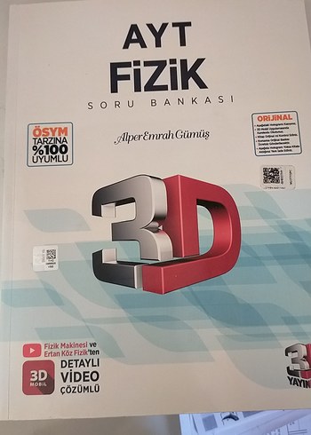 AYT Fizik Soru Bankası 3D Video Çözümlü