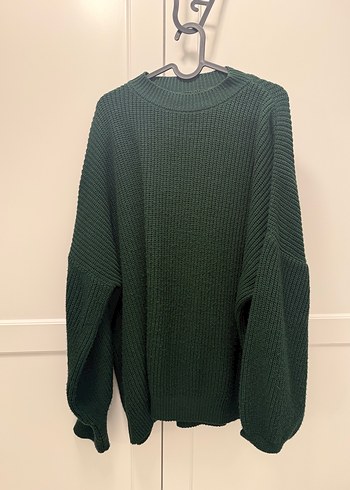 Kadın Yeşil Örgü Salaş Kazak - Görsel 2