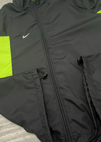 Nike Nike Erkek Siyah Neon Fermuarlı Yağmurluk