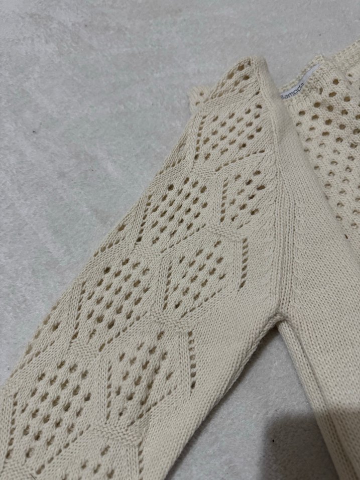 V Yaka Örgü Kadın Kazak - Görsel 3