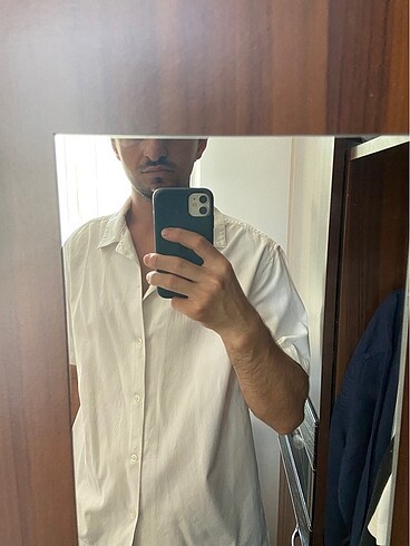 m Beden Beyaz yazlık gömlek