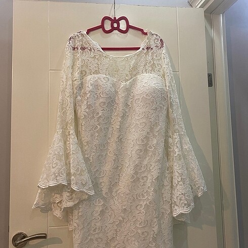 44 Beden beyaz Renk Nikah elbisesi