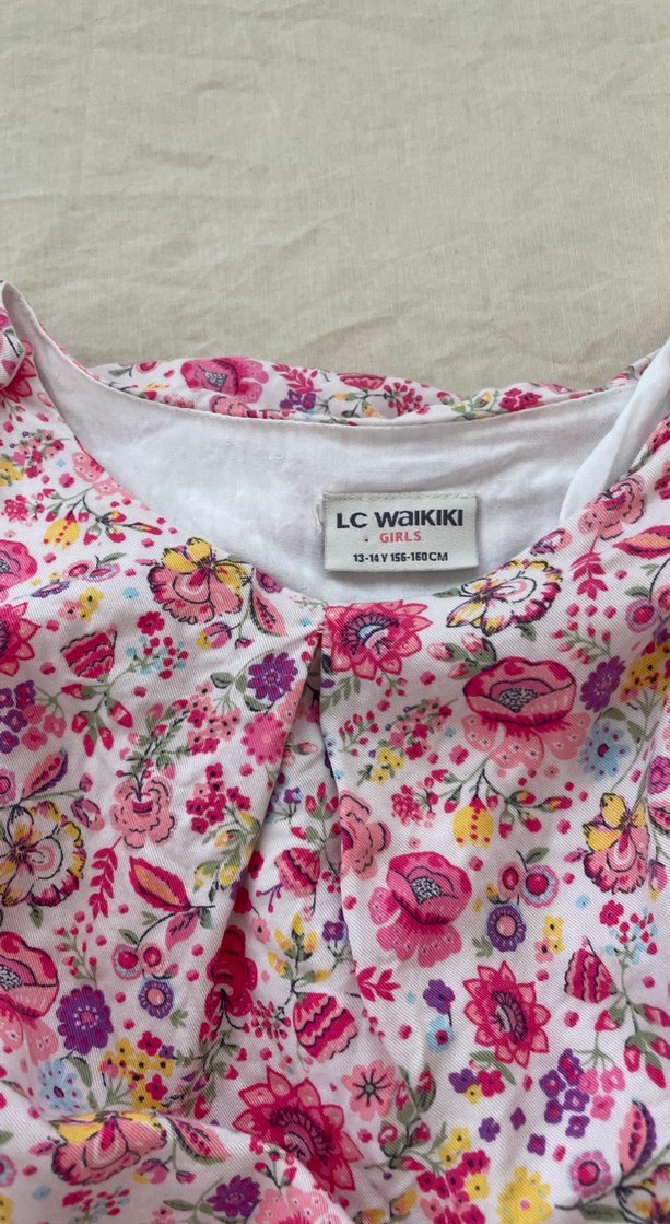 Dantel Detaylı Pembe Çiçekli Hamile Tulum - Görsel 2