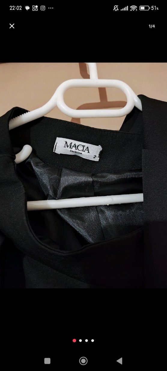 uzun etek kısa ceket takım siyah - Görsel 3