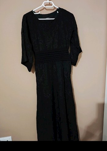 Uzun Siyah hafif simli  Elbise - Görsel 2