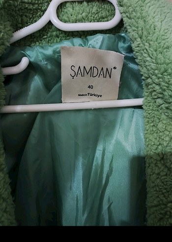 Yeşil Uzun Kollu Kadın Kaban - Görsel 3