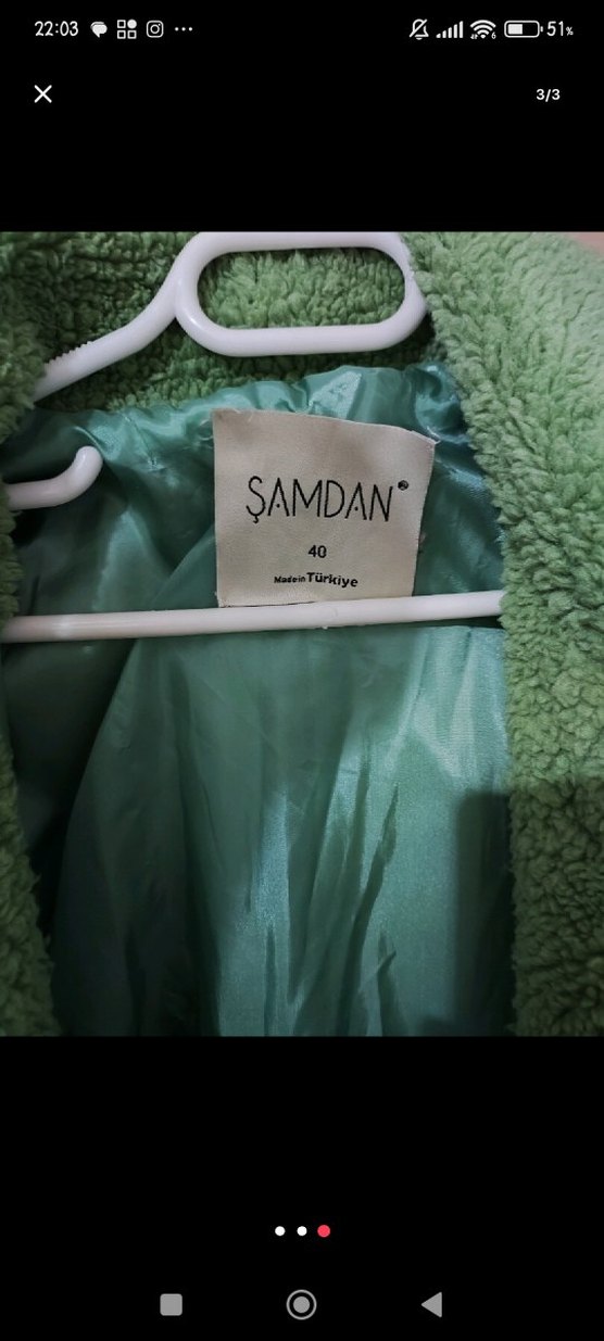 Yeşil Uzun Kollu Kadın Kaban - Görsel 3