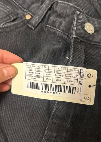 Gri Kadın Kot Pantolon Bol Kesim - Görsel 2