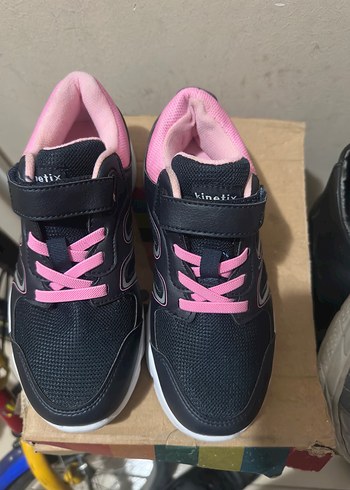 Kız Çocuk Siyah Pembe Spor Ayakkabı - Görsel 4