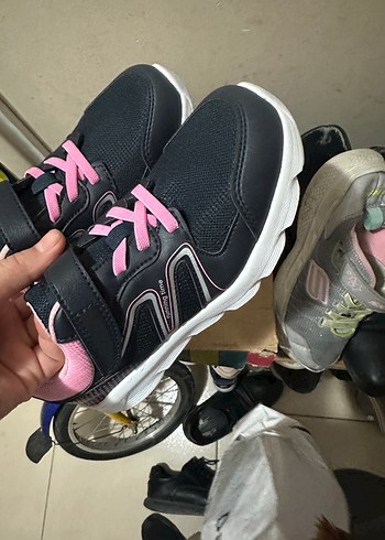 Kız Çocuk Siyah Pembe Spor Ayakkabı - Görsel 2