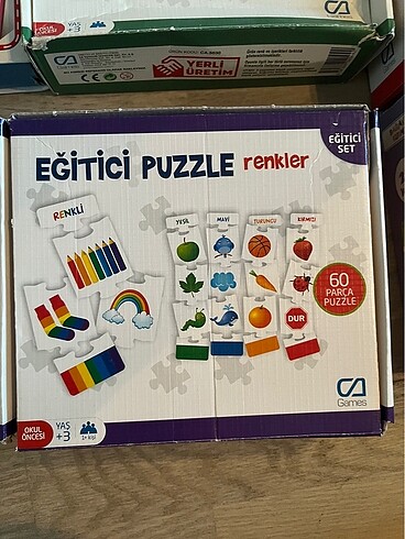 Eğitici puzzle renkler