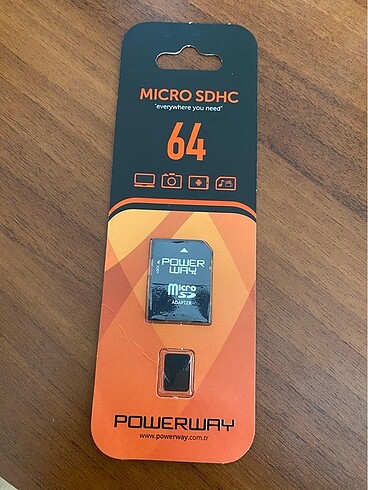 POWERWAY MICRO SDHC 64 GB HAFIZA KART