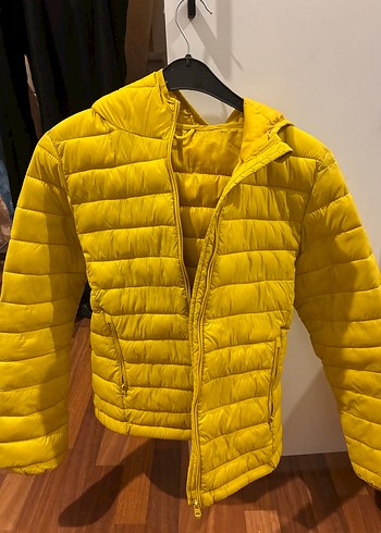 Pull and Bear Sarı Kadın Kışlık Mont pull&bear