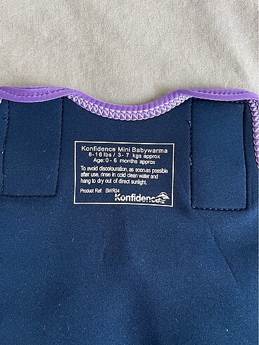 3-6 Ay Beden mor Renk Konfidence wetsuit