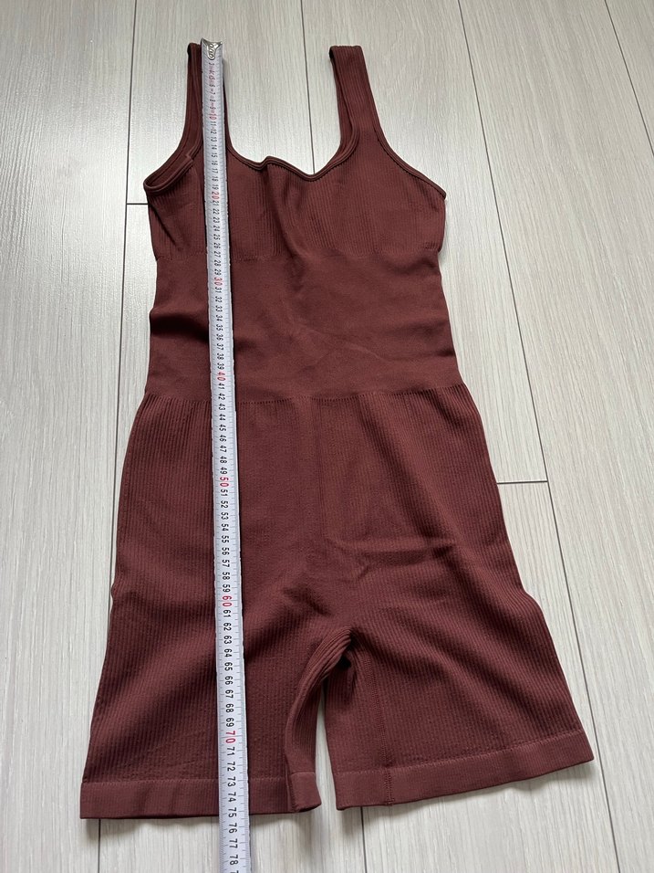 Bordo Kolsuz Kadın Kısa Tulum - Görsel 2