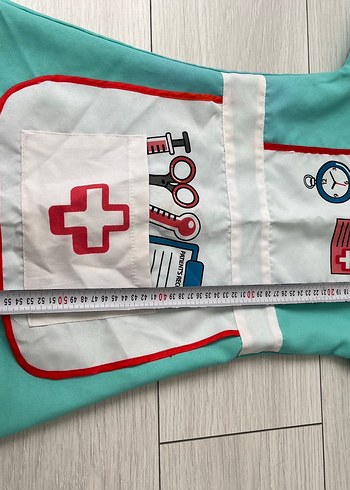 7 Yaş Beden turkuaz Renk Düğmeli Baskılı Turkuaz Bebek Kız Hastane Kıyafeti
