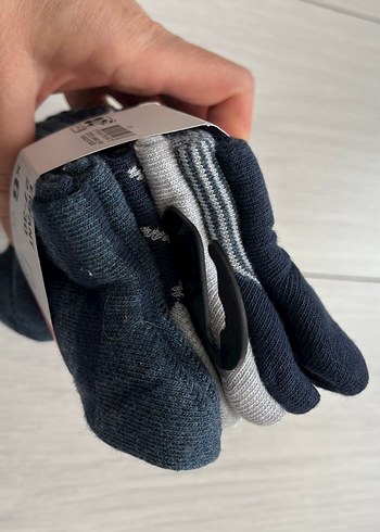 Erkek çocuk Mini Gri Çorap Seti - Görsel 3