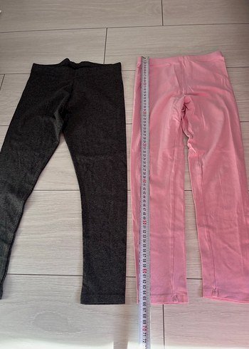 Mext ve h&m Kız Çocuk Basic Pembe ve Gri Tayt - Görsel 2