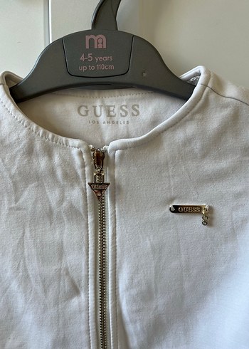 Guess Kız Çocuk Beyaz Fermuarlı Bolero - Görsel 2
