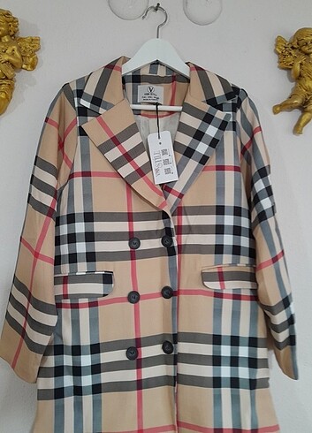 xxl Beden çeşitli Renk Burberry desenli trenckot