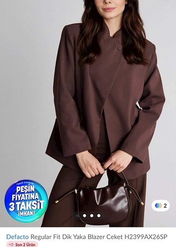 Defacto Kahverengi Blazer Ceket