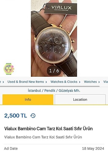 Beden Vialux Bambino Cam Tarz Kol Saati