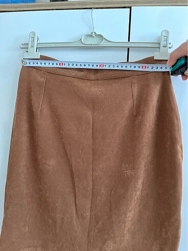 Kadife taba renk etek - Görsel 5