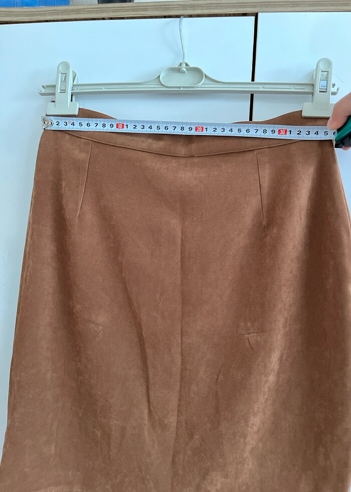 Kadife taba renk etek - Görsel 5